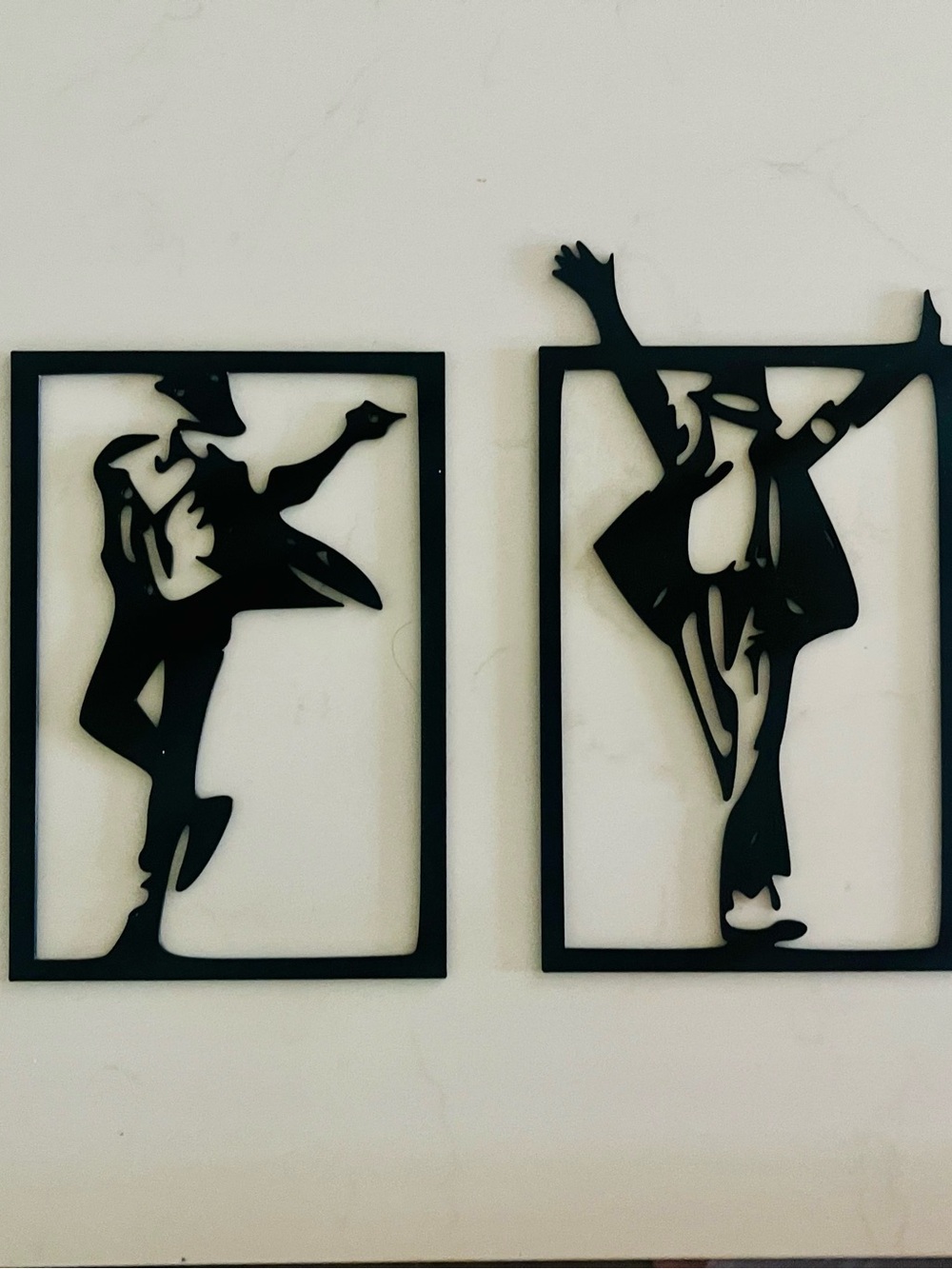 Black Silhouette Dancer Wall Art Set - Home Wall Decor